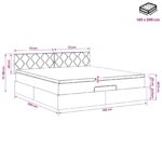 vidaXL Polohovací postel s matrací Svetlosivá 140 x 200 cm Zamat – Obrázok 11