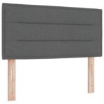 vidaXL Ottoman posteľ s matracom a LED Tmavosivá 90 x 190 cm Látka – Obrázok 3