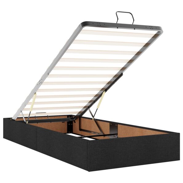 vidaXL Ottoman posteľ s matracom a LED Čierna 90 x 200 cm Látka – Obrázok 4
