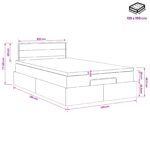vidaXL Ottoman posteľ s matracom a LED Čierna 120 x 190 cm Látka – Obrázok 12