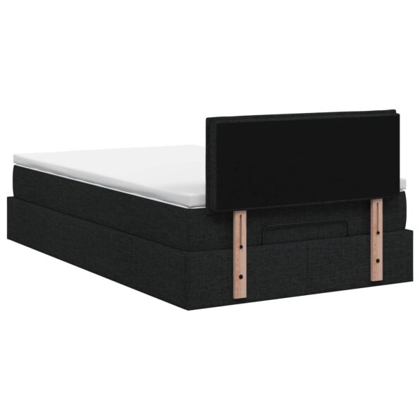 vidaXL Ottoman posteľ s matracom a LED Čierna 120 x 190 cm Látka – Obrázok 8