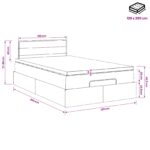 vidaXL Ottoman posteľ s matracom a LED Čierna 120 x 200 cm Látka – Obrázok 12