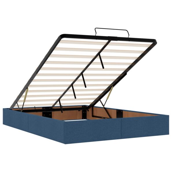vidaXL Ottoman posteľ s matracom a LED Modrá 140 x 200 cm Látka – Obrázok 4