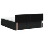vidaXL Ottoman posteľ s matracom a LED Čierna 180 x 200 cm Látka – Obrázok 8