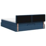 vidaXL Ottoman posteľ s matracom a LED Modrá 180 x 200 cm Látka – Obrázok 8