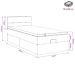 vidaXL Ottoman posteľ s matracom a LED Čierna 80 x 200 cm Látka – Obrázok 12