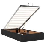 vidaXL Ottoman posteľ s matracom a LED Čierna 100 x 200 cm Látka – Obrázok 4