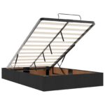 vidaXL Ottoman posteľ s matracom a LED Čierna 120 x 190 cm Látka – Obrázok 4