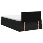 vidaXL Ottoman posteľ s matracom a LED Čierna 120 x 190 cm Látka – Obrázok 8