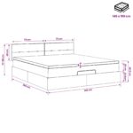 vidaXL Ottoman posteľ s matracom a LED Krémová 140 x 190 cm Látka – Obrázok 12