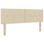 vidaXL Ottoman posteľ s matracom a LED Krémová 140 x 200 cm Látka – Obrázok 3