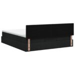 vidaXL Ottoman posteľ s matracom a LED Čierna 160 x 200 cm Látka – Obrázok 8