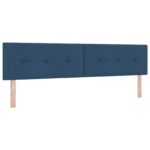 vidaXL Ottoman posteľ s matracom a LED Modrá 200 x 200 cm Látka – Obrázok 3