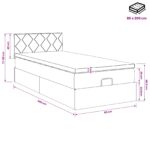 vidaXL Ottoman posteľ s matracom a LED Čierna 80 x 200 cm Látka – Obrázok 12