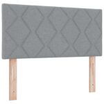 vidaXL Ottoman posteľ s matracom a LED Svetlosivá 90 x 190 cm Látka – Obrázok 3
