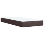 vidaXL Ottoman posteľ s matracom a LED Tmavohnedá 90 x 200 cm Látka – Obrázok 5