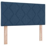 vidaXL Ottoman posteľ s matracom a LED Modrá 90 x 200 cm Látka – Obrázok 3