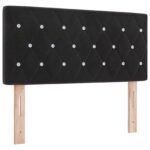 vidaXL Ottoman posteľ s matracom a LED Čierna 90 x 190 cm Zamat – Obrázok 3