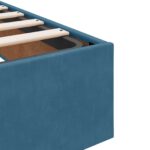 vidaXL Ottoman posteľ s matracom a LED Tmavo modrá 90 x 200 cm Zamat – Obrázok 10