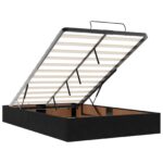 vidaXL Ottoman posteľ s matracom a LED Čierna 120 x 190 cm Zamat – Obrázok 4