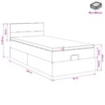 vidaXL Ottoman posteľ s matracom a LED Tmavozelená 90 x 190 cm Zamat – Obrázok 12
