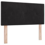 vidaXL Ottoman posteľ s matracom a LED Čierna 90 x 200 cm Zamat – Obrázok 3