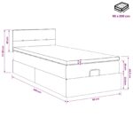 vidaXL Ottoman posteľ s matracom a LED Tmavozelená 90 x 200 cm Zamat – Obrázok 12