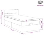 vidaXL Ottoman posteľ s matracom a LED Čierna 100 x 200 cm Zamat – Obrázok 12