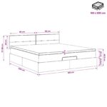 vidaXL Ottoman posteľ s matracom a LED Tmavosivá 160 x 200 cm Zamat – Obrázok 12