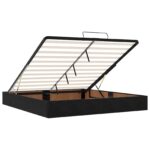 vidaXL Ottoman posteľ s matracom a LED Čierna 180 x 200 cm Zamat – Obrázok 4