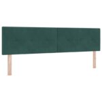 vidaXL Ottoman posteľ s matracom a LED Tmavozelená 180 x 200 cm Zamat – Obrázok 3