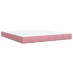vidaXL Ottoman posteľ s matracom a LED Ružová 180 x 200 cm Zamat – Obrázok 5