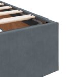 vidaXL Ottoman posteľ s matracom a LED Tmavosivá 200 x 200 cm Zamat – Obrázok 10