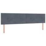 vidaXL Ottoman posteľ s matracom a LED Tmavosivá 200 x 200 cm Zamat – Obrázok 3