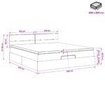 vidaXL Ottoman posteľ s matracom a LED Ružová 200 x 200 cm Zamat – Obrázok 12