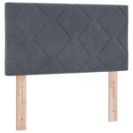 vidaXL Ottoman posteľ s matracom a LED Tmavosivá 80 x 200 cm Zamat – Obrázok 3