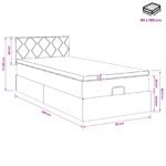 vidaXL Ottoman posteľ s matracom a LED Svetlosivá 90 x 190 cm Zamat – Obrázok 12