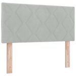 vidaXL Ottoman posteľ s matracom a LED Svetlosivá 90 x 190 cm Zamat – Obrázok 3