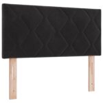 vidaXL Ottoman posteľ s matracom a LED Čierna 90 x 200 cm Zamat – Obrázok 3