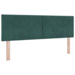 vidaXL Ottoman posteľ s matracom a LED Tmavozelená 140 x 200 cm Zamat – Obrázok 3