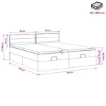 vidaXL Ottoman posteľ s matracom a LED Svetlosivá 160 x 200 cm Látka – Obrázok 12