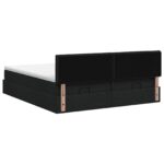 vidaXL Ottoman posteľ s matracom a LED Čierna 160 x 200 cm Látka – Obrázok 8