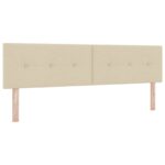 vidaXL Ottoman posteľ s matracom a LED Krémová 180 x 200 cm Látka – Obrázok 3