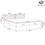 vidaXL Ottoman posteľ s matracom a LED Modrá 200 x 200 cm Látka – Obrázok 12