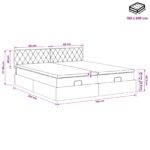 vidaXL Ottoman posteľ s matracom a LED Tmavosivá 160 x 200 cm Zamat – Obrázok 12