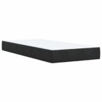 vidaXL Ottoman posteľ s matracom a LED Čierna 180 x 200 cm Zamat – Obrázok 5