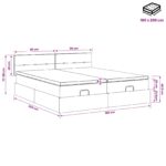 vidaXL Ottoman posteľ s matracom a LED Ružová 180 x 200 cm Zamat – Obrázok 12