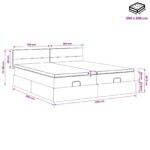 vidaXL Ottoman posteľ s matracom a LED Tmavo modrá 200 x 200 cm Zamat – Obrázok 12