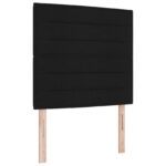 vidaXL Polohovací postel s matrací Čierna 80 x 200 cm Látka – Obrázok 3