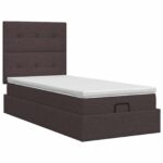 vidaXL Polohovací postel s matrací Tmavohnedá 80 x 200 cm Látka – Obrázok 7